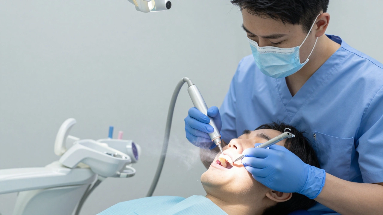 Pískování zubů: Jak opravdu pomáhá při odstranění zubního kamene