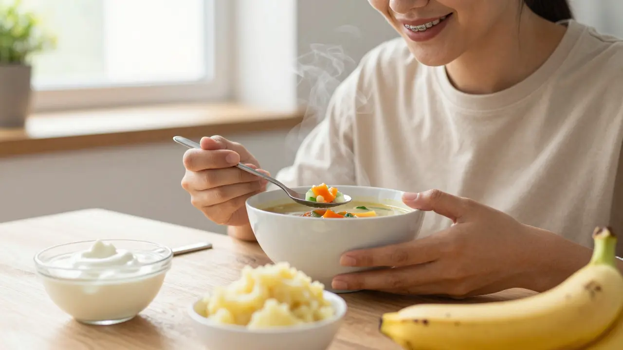 Co jíst první dny s fixními rovnátky? Praktický průvodce pro začátek