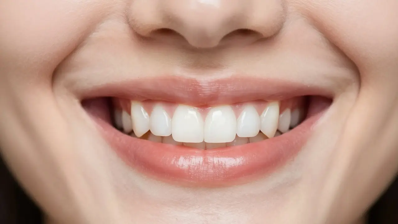 Estetický úsměv s důrazem na symetrii horních stříken.