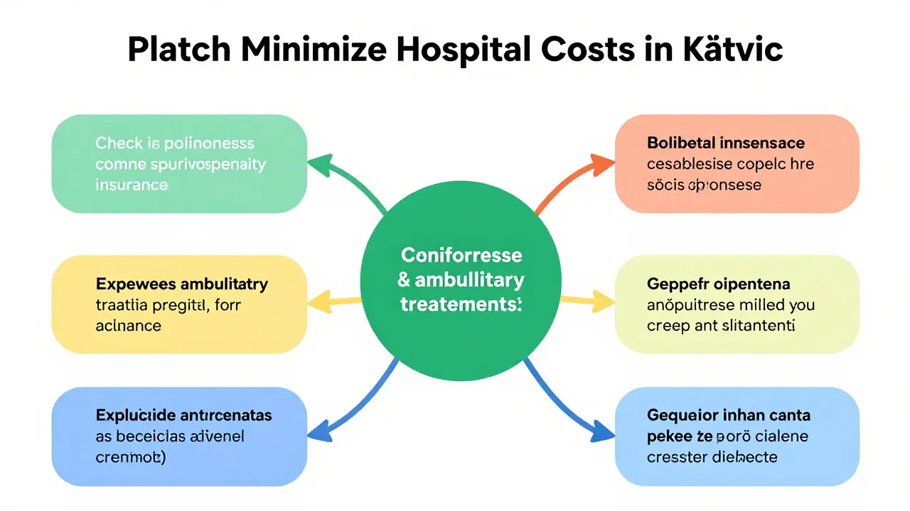 A step-by-step guide for reducing hospital expenses in Czechia: 1. Opt for ambulatory treatment when possible. 2. Bring personal hygiene items instead of buying them. 3. Verify supplementary insurance coverage for private rooms beforehand. 4. Request cost estimates and fee waivers if facing financial hardship.