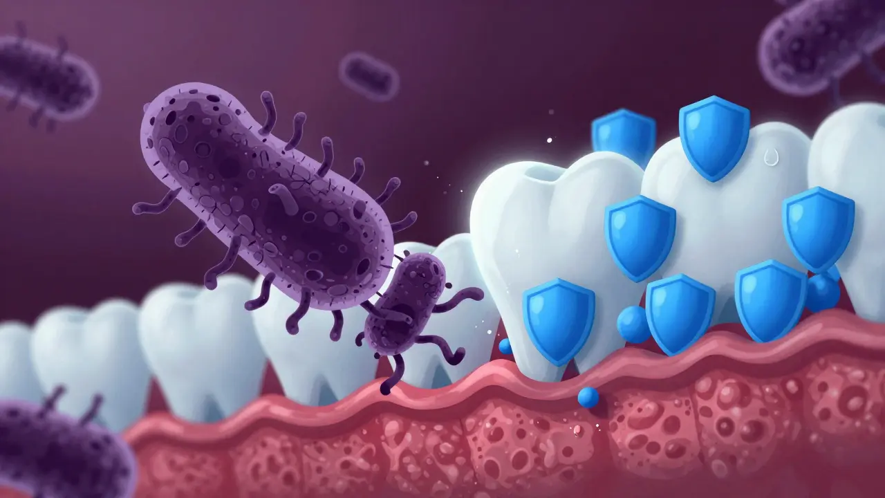 Ilustrace ochrany skloviny před kyselinami pomocí fluoridu