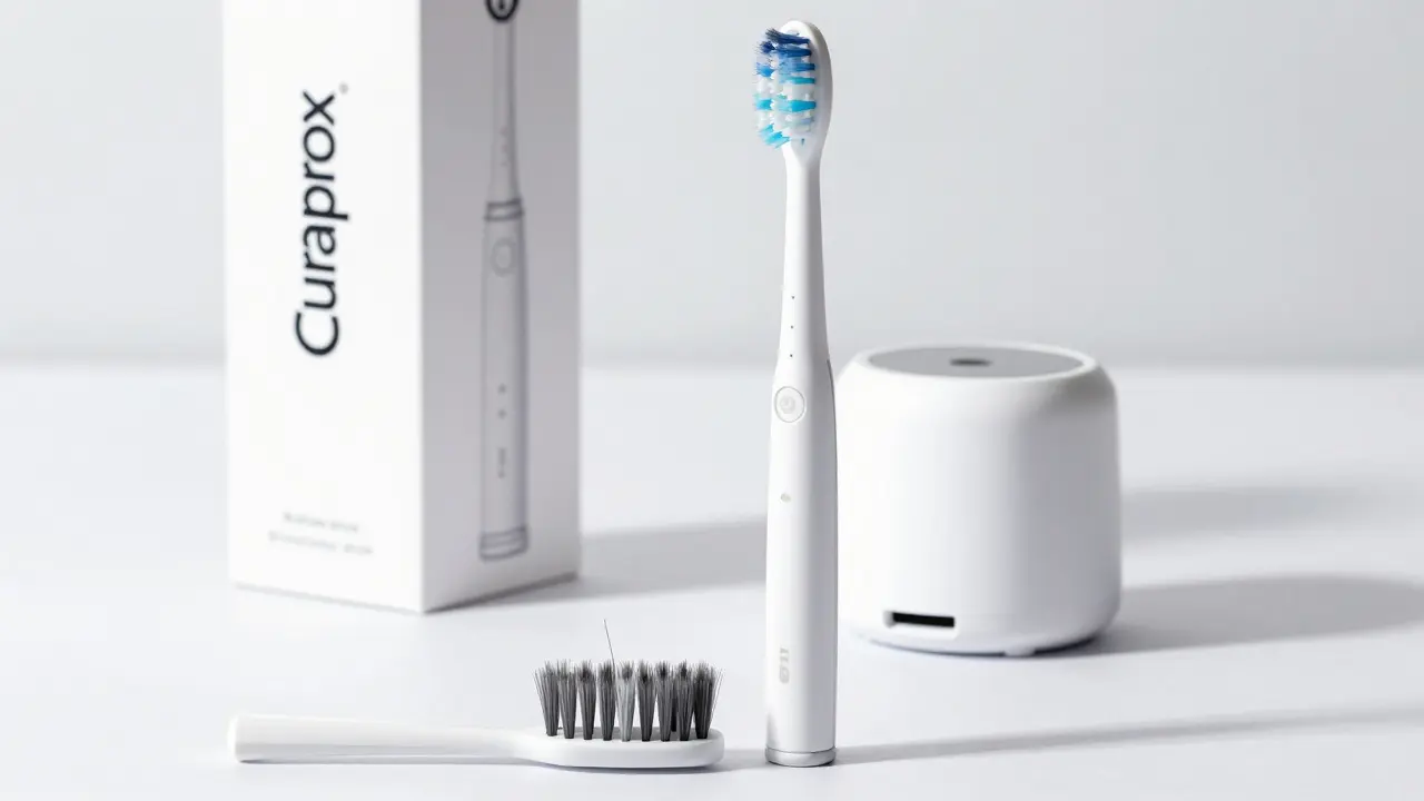 Elegantní sonický kartáček Curaprox s důrazem na jemnost mikroskopických štětin