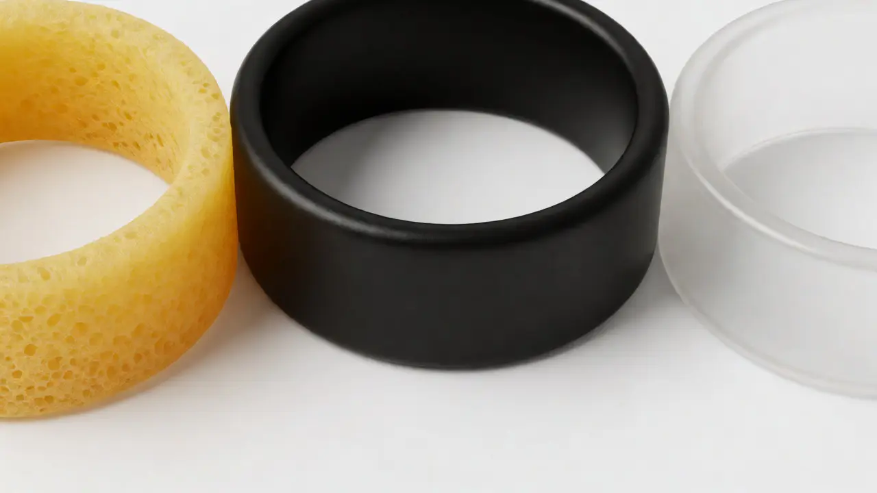 Porovnání tří typů ortodontických gumiček: latex, NBR a TPE